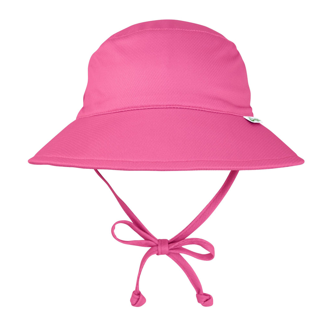 Breathable Bucket Sun Protection Hat - Hot Pink, 0-6m