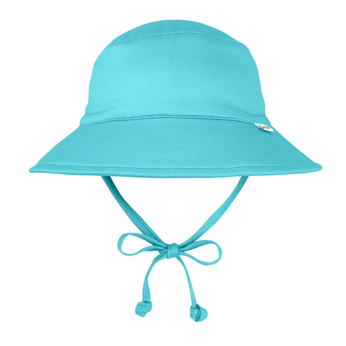 Breathable Bucket Sun Protection Hat, Aqua, 0-6m