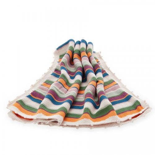 Stripey Rainbow Blanket - Organic